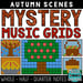 Autumn Mystery Music Grids - Whole, Half, Quarter Notes